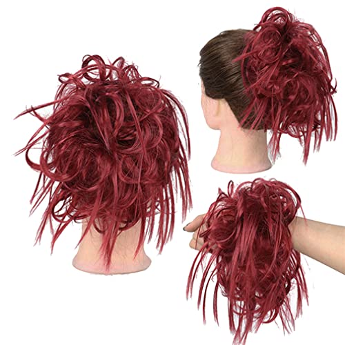 Nunubee Klaue Fake Space Bun Hair Donut Chignon Claw Clip Chaotisch Haarknoten Erweiterungen Perücke Zubehör Pferdeschwanz Haarteile Frauen Mädchen 5Inch von Nunubee