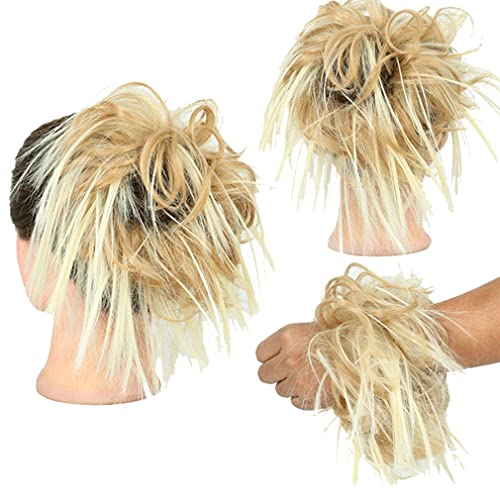 Nunubee Klaue Messy Bun Haarteile Clip Welliges Lockiges Haar Chignon Clip Haarteile Donut Haarknoten Synthetisches Haar Pferdeschwanz Frauen Mädchen 5Inch von Nunubee