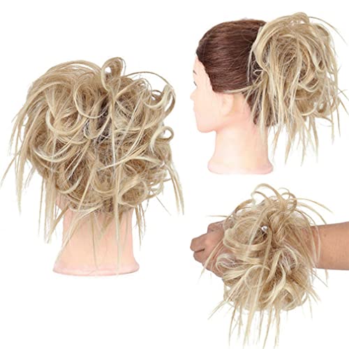 Nunubee Klaue Messy Bun Haarteile Clip Welliges Lockiges Haar Chignon Clip Haarteile Donut Haarknoten Synthetisches Haar Pferdeschwanz Frauen Mädchen 5Inch von Nunubee