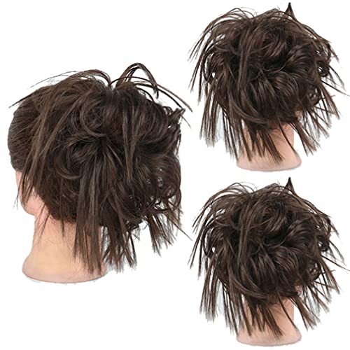 Nunubee Klaue Messy Bun Haarteile Clip Welliges Lockiges Haar Chignon Clip Haarteile Donut Haarknoten Synthetisches Haar Pferdeschwanz Frauen Mädchen 5Inch von Nunubee