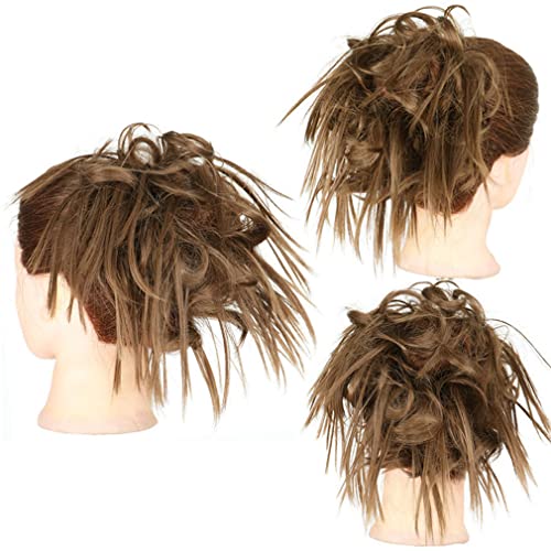 Nunubee Klaue Messy Bun Haarteile Clip Welliges Lockiges Haar Chignon Clip Haarteile Donut Haarknoten Synthetisches Haar Pferdeschwanz Frauen Mädchen 5Inch von Nunubee