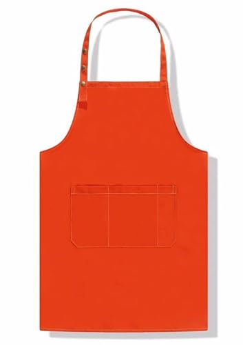 Nunubee Kreative Polyester-Baumwolle-Leinwand-wasserdichte Küchenrestaurant-Arbeitsschürze orange 70 * 75 1pc von Nunubee