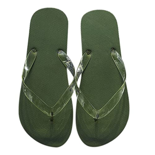 Nunubee Sommer Neue Flip-Flops Herren Casual Strandschuhe Herren Einfarbige Rutschfeste Splint Hausschuhe Herren Trend Sandalen von Nunubee