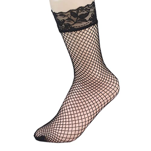 Nunubee Strümpfe Frauen Netzsocken Kurze Mode Socken Spitzensocken Frauen Mädchen Sommer,Spitze,vermischt von Nunubee