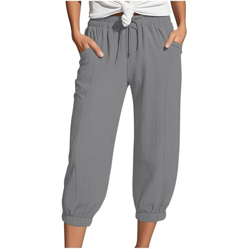 Nuoke Damen Shorts Sommer Musselin Hose Sommerhose Damen Leicht Sommer Leinen Shorts 2025 Beach Kurze Hosen Mit Taschen Stoffhose Kleid Stretch Gerades Bein Kordelzug Leinenhose Bluse Nuoke Damen Shorts Sommer Musselin Hose Sommerhose Damen Leicht Sommer Leinen Shorts 2025 Beach Kurze Hosen Mit Taschen Stoffhose Kleid Stretch Gerades Bein Kordelzug Leinenhose Bluse von Nuoke