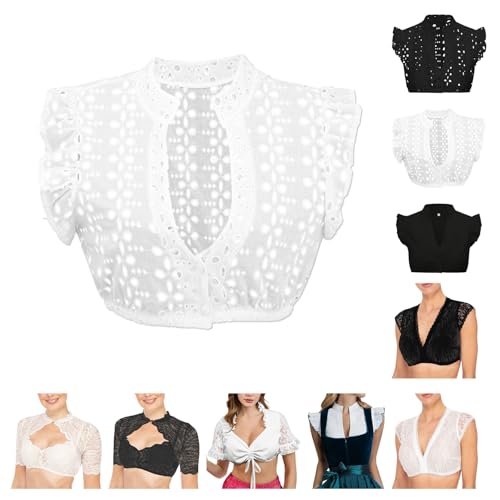 Nuoke Dirndl Bluse, Dirndl Bluse Damen Flügelärmel Trachtenbluse Dirndlbluse Schwarze Stehkragen Trachten Oberteil Für Oktoberfest Kurzarm Dirndlblusen, Löschen M Nuoke Dirndl Bluse, Dirndl Bluse Damen Flügelärmel Trachtenbluse Dirndlbluse Schwarze Stehkragen Trachten Oberteil Für Oktoberfest Kurzarm Dirndlblusen, Löschen M von Nuoke