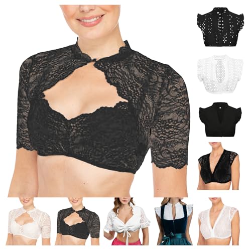 Nuoke Dirndlbluse Schwarz, Dirndl Bluse Damen Flügelärmel Trachtenbluse Dirndlbluse Schwarze Stehkragen Trachten Oberteil Für Oktoberfest Kurzarm Dirndlblusen, Schwarz L Nuoke Dirndlbluse Schwarz, Dirndl Bluse Damen Flügelärmel Trachtenbluse Dirndlbluse Schwarze Stehkragen Trachten Oberteil Für Oktoberfest Kurzarm Dirndlblusen, Schwarz L von Nuoke