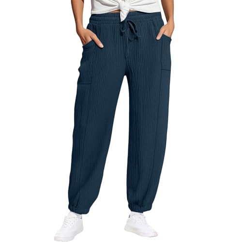 Nuoke Sommerhose Damen leicht Sporthose Damen kurz Musselin Hose Leinenhose Damen Leinen Beach Hose Mit Sommerhose Leicht Stoffhose Kleid Gerades Bein Kordelzug Leinenhose Nuoke Sommerhose Damen leicht Sporthose Damen kurz Musselin Hose Leinenhose Damen Leinen Beach Hose Mit Sommerhose Leicht Stoffhose Kleid Gerades Bein Kordelzug Leinenhose von Nuoke
