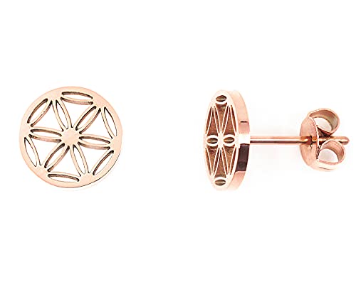 Nuoli® Blume des Lebens Ohrringe Rosegold (45 + 5cm verstellbar) Damen Ohrstecker für Frauen & Mädchen, aus Edelstahl Nuoli® Blume des Lebens Ohrringe Rosegold (45 + 5cm verstellbar) Damen Ohrstecker für Frauen & Mädchen, aus Edelstahl von Nuoli