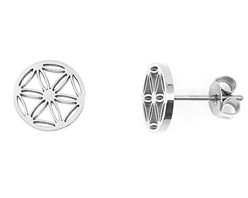 Nuoli® Lebensblume Ohrstecker Damen Silber (45 + 5cm verstellbar) Damen Ohrringe schlicht silber Nuoli® Lebensblume Ohrstecker Damen Silber (45 + 5cm verstellbar) Damen Ohrringe schlicht silber von Nuoli