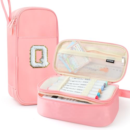Nuozme Großes Federmäppchen, großes Fassungsvermögen, personalisiertes Federmäppchen mit glattem Reißverschluss, mehrere Taschen, niedliches ästhetisches Schreibwaren-Federmäppchen für Teenager von Nuozme