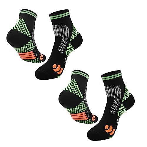 2 Paar Infrarot Socken | Ferninfrarot Schörl Titan Ionen Erhöhungs Booster Socken | Highersocks | Titaniu Knöchel Kompressionssocke Für Laufen, Radfahren, Basketball von Nupaque