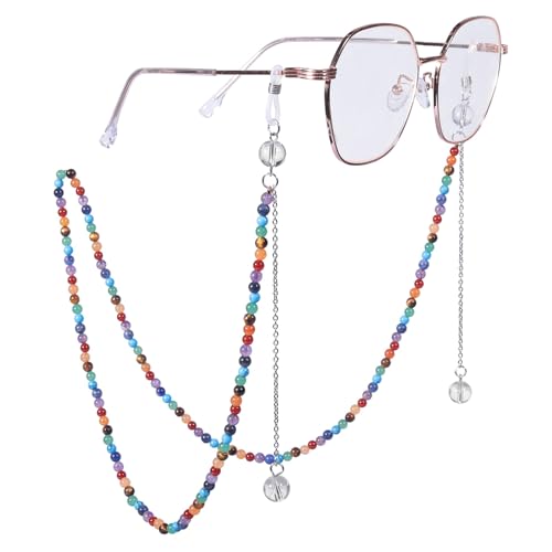 Nupuyai Kristall Brillenkette Damen Modern Stein Brillenband Damen Perlen Sonnenbrillenkette Gesichtsmaske Kette Edelstein Brillenkordel Brillenhalter für Lesebrillen, Myopiebrille von Nupuyai