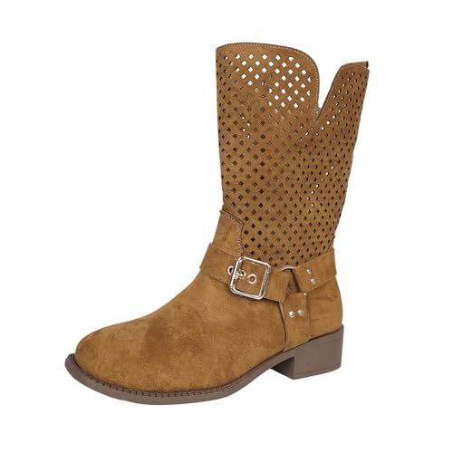 Cowboy Boots Stiefeletten Wildleder,Damen Stiefeletten Cowboystiefel Wildleder Westernstiefel Elegant Absatz Halbstiefel Kurzstiefel Schlupfschuhe Blockabsatz Ankle Boots Damenstiefel Braun 36 Cowboy Boots Stiefeletten Wildleder,Damen Stiefeletten Cowboystiefel Wildleder Westernstiefel Elegant Absatz Halbstiefel Kurzstiefel Schlupfschuhe Blockabsatz Ankle Boots Damenstiefel Braun 36 von Nuqqichongtian