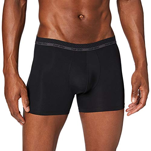 Nur Der Herren Boxer Microfaser Retroshorts, Schwarz (Schwarz 94), Large (Herstellergröße: 6 = L) von Nur Der