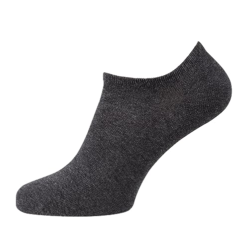 Nur Der 2er Pack Baumwolle Sneaker Socken atmungsaktiv Sneakersocken Herren, anthrazitmel., 39-42 von Nur Die
