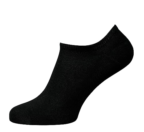Nur Der 2er Pack Baumwolle Sneaker Socken atmungsaktiv Sneakersocken Herren, schwarz, 43-46 von Nur Die