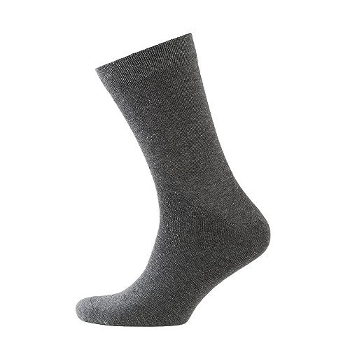 Nur Der 3er Pack Ohne Gummi Socken mit Komfortbund ohne Einschneiden aus weicher Baumwolle Herren, graumel., 43-46 von Nur Die