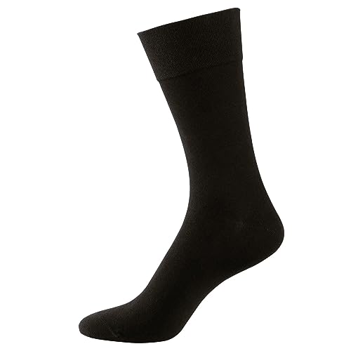 Nur Der Baumwolle Business Socken Classic mit Komfortbund Herren, schwarz, 39/42 von Nur Der