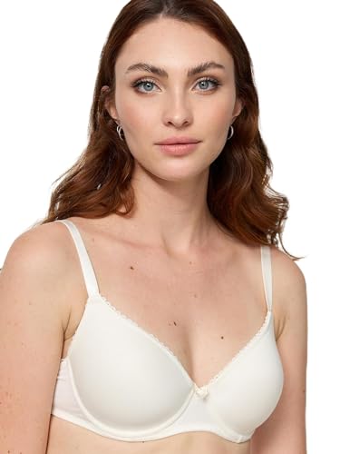 NUR DIE Damen Bügel-BH Traumweich Atmungsaktiv Frauen Unterwäsche - Offwhite - Größe - 90 C von Nur Die