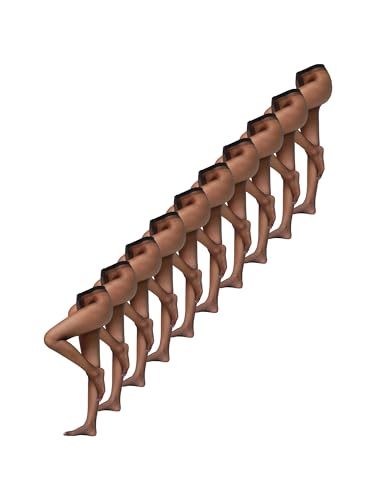 NUR DIE Damen Feinstrumpfhose 10-Pack Transparent 15 DEN Stumpfhose tights Nylonstrumpfhose von Nur Die