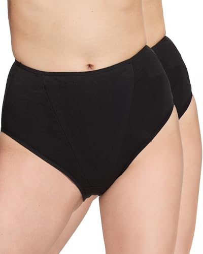 Nur Die 2er Pack Formslip Cotton aus Baumwolle mit Shaping-Effekt Taillenslip Highwaist Unterwäsche Unterhosen Stetch Damen von Nur Die