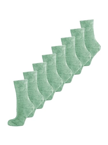 NUR DIE Damen Freizeitsocken 8-Pack Supersoft Socke 2.0 weich bequem atmungsaktiv - salbeigrün weich bequem atmungsaktiv - Größe 39-42 von Nur Die