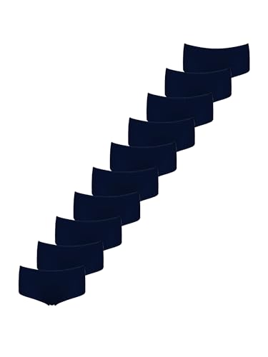 NUR DIE Damen Midislip 10-Pack Basic - schwarz - Größe 44-46 von Nur Die