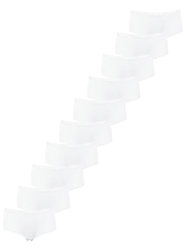 NUR DIE Damen Panty 10-Pack Basic - weiß - Größe 40-42 von Nur Die