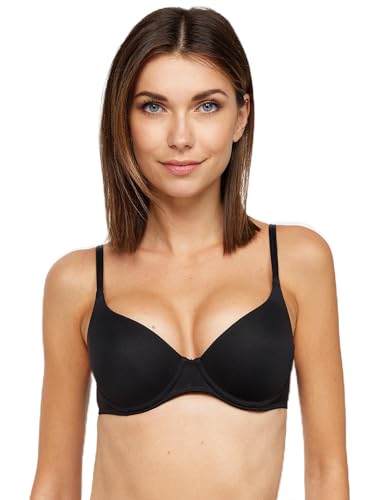 NUR DIE Damen Schalen-BH T-Shirt Atmungsaktiv Frauen Unterwäsche - schwarz - Größe - 85 C von Nur Die