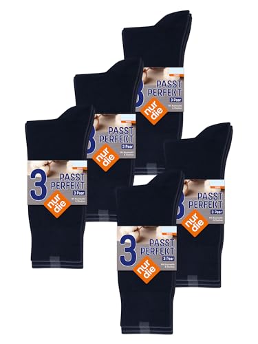 NUR DIE Herren Basicsocken 15-Pack Passt Perfekt bequeme Alltagssocken - maritim - Größe 43-46 von Nur Die
