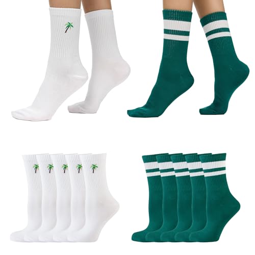 NUR DIE Herren Freizeitsocken 10-Pack Statement Socken mit Stickerei - Mix grün - Größe 39-42 von Nur Die