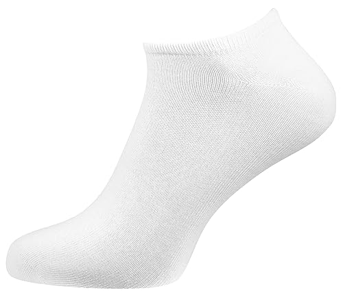 Nur Der 2er Pack Baumwolle Sneaker Socken atmungsaktiv Sneakersocken Herren, weiß, 47-50 von Nur Die