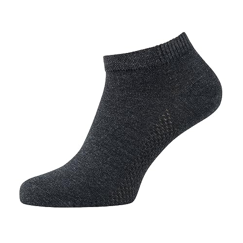 Nur Der Bambus Sneaker Socken besonders weich & atmungsaktiv Bambussocken optimales Fußklima Herren, anthrazitmel., 39-42 von Nur Die