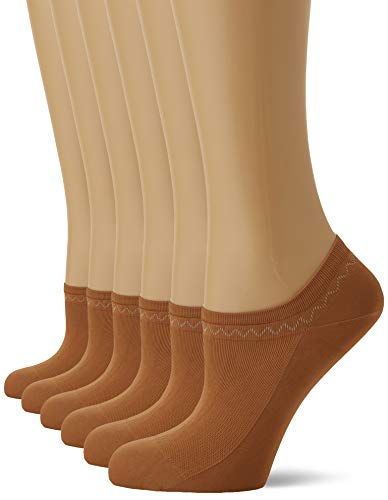 Nur Die 6er Feines Schuhsöckchen weiche & strapazierfähige kurze Socke atmungsaktiv Sneaker-Socke Damen, amber, 35-38 von Nur Die