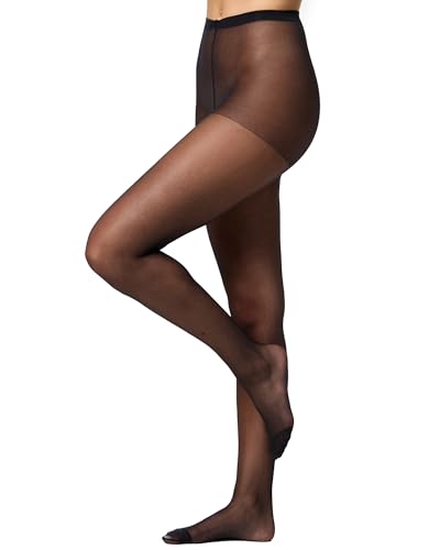 Nur Die 9er Pack Die Passt Strumpfhose 20 DEN transparente matte Feinstrumpfhose verstärkte Fußspitze & Hosenteil Damen von Nur Die