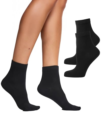 Nur Die Bambus Kurzsocken 2er Pack Damen Kurzschaft Bambussocken Socke weich atmungsaktiv von Nur Die