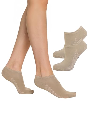 Nur Die Bambus Sneaker Socke 2er Pack Damen kaum sichtbar Bambussocken weich von Nur Die