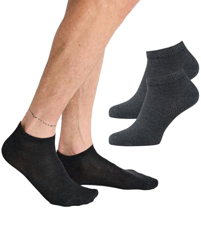 Nur Die Bambus Sneaker Socke 2er Pack Herren kaum sichtbar Bambussocken weich von Nur Die