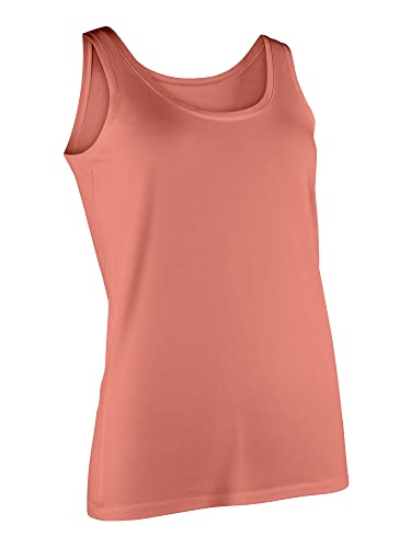 Nur Die Bambus Tank-Top Relax & Go Basic mit Rundhals-Ausschnitt Sommer Shirts Oberteile Damen, Marsala, S von Nur Die