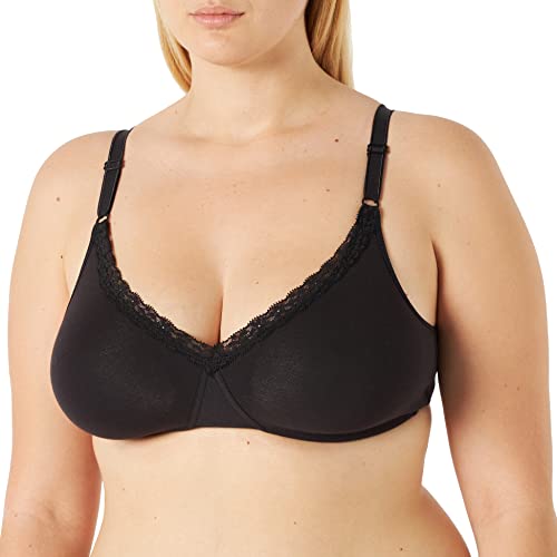 Nur Die Baumwoll Spitzen BH weicher bügelloser Softcup Bra mit nahtlosen, doppellagigen Cups unsichtbar unter der Kleidung Damen von Nur Die