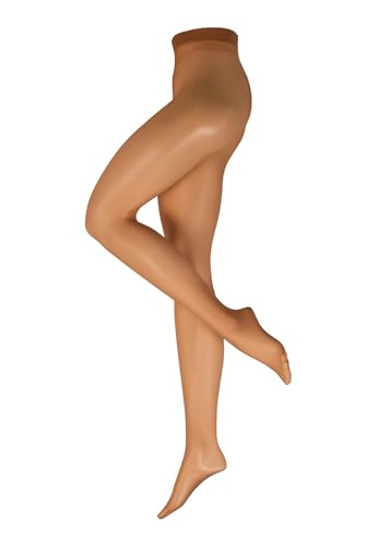 Nur Die Damen Feinstrumpfhose 3-Pack Transparent Mehrpack - bronze Größe 44-48 von NUR DIE
