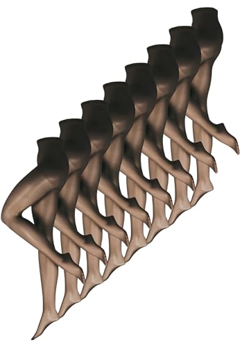 Nur Die Damen Feinstrumpfhose 6-Pack Seidenfein - schwarz Größe 40-44 von Nur Die