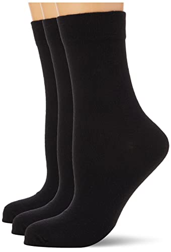 Nur Die 3er Pack Ohne Gummi Socken mit Komfortbund ohne Einschneiden weiche Baumwolle Damen von Nur Die