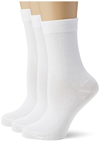 Nur Die 3er Pack Ohne Gummi Socken mit Komfortbund ohne Einschneiden weiche Baumwolle Damen von Nur Die