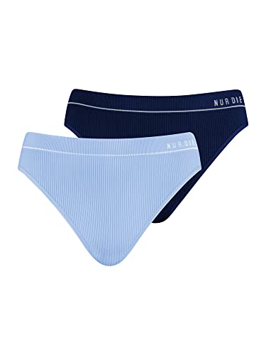 Nur Die Slip 2-Pack Retro - Marine/hellblau - Größe 36-38 von Nur Die