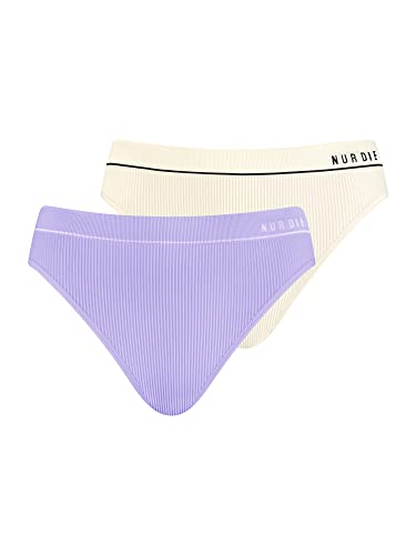 Nur Die Slip 2-Pack Retro - Offwhite/Flieder - Größe 36-38 von Nur Die