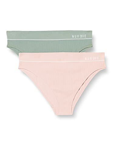 Nur Die Slip 2-Pack Retro - Rose/Khaki - Größe 36-38 von Nur Die