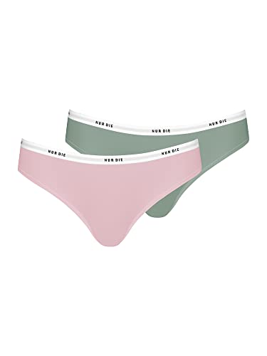 Nur Die Slip 2-Pack Soft Sportiv - Khaki/Rose - Größe 36-38 von Nur Die