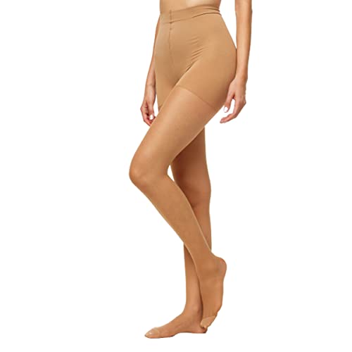 Nur Die Goodbye Laufmaschen Shape 20 DEN Shaping-Strumpfhose verhindert Laufmaschen transparente matte Feinstrumpfhose breiter Komfortbund Damen, amber, S von Nur Die